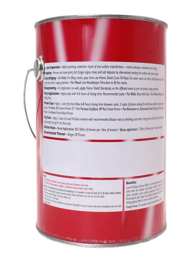 بيرجر طلاء بيرجر لوكسول عالي اللمعان | بني شاحنة | 4 لترات بلمسة نهائية تشبه المرآة | طلاء زيتي متين وقوي للخشب والمعادن والبناء | للاستخدام الداخلي والخارجي | مقاوم للعوامل الجوية | معتمد من Green Pro - Image 3